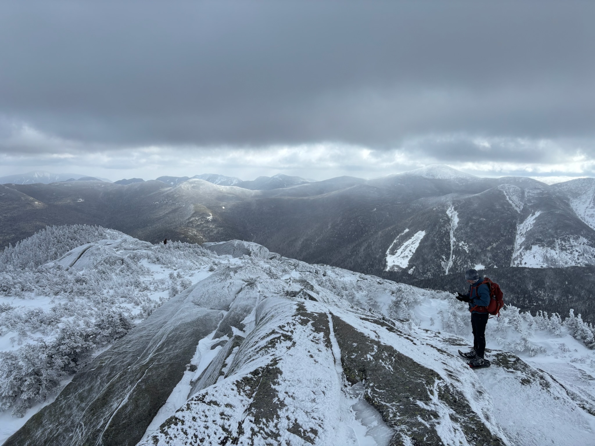 Looking back at the path to the summit of Wright Peak